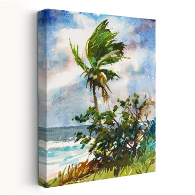 Ocean Breeze - Coastal Landscapes Beaches Ocean Palm Trees Art