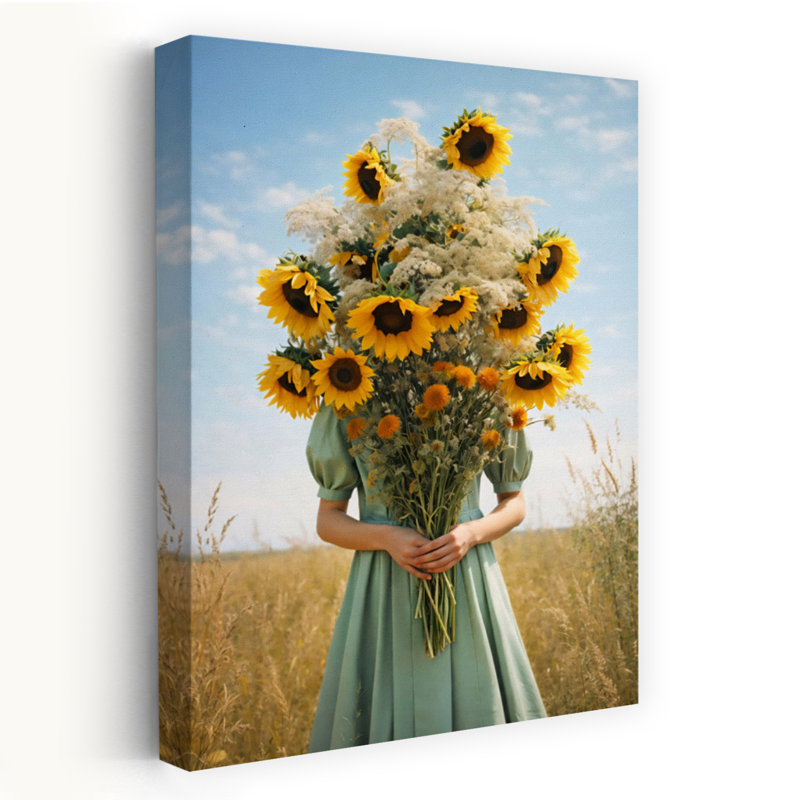 Dreamy Summer Sunflowers by Annika Persson - Wrapped Canvas Print, 45.72 cm H x 30.48 cm W