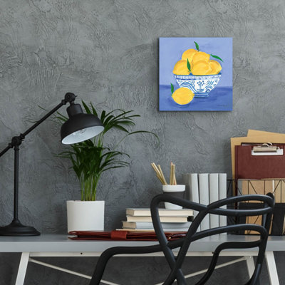  «Lemon Still Life» par Farida Zaman, art mural en verre acrylique, 12 po x 12 po