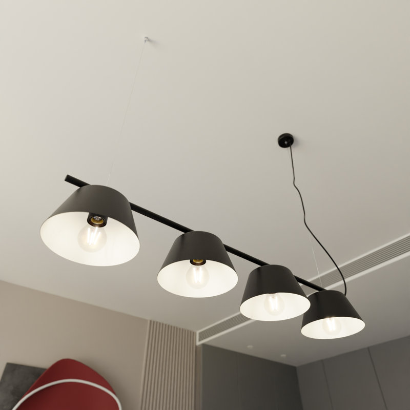 Marlynne 4 - Light Pendant, Black/White