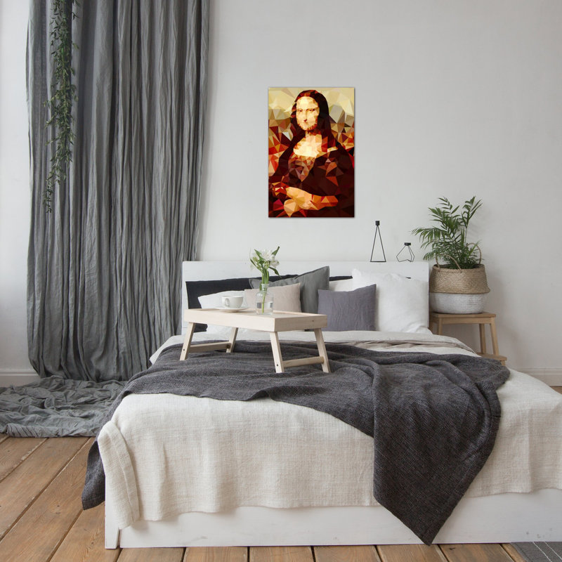 « mona lisa derezzed », impression sur toile tendue, H 26 po x l 18 po x P 1,5 po