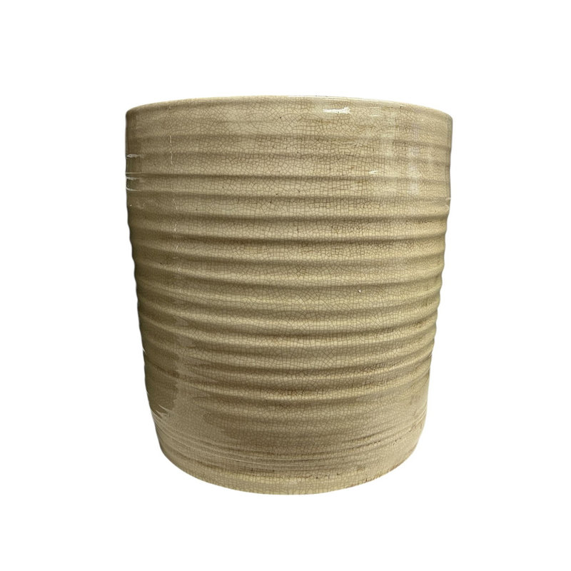 Pot à fleurs en terre cuite Alexes, Beige, H 15,74 po x l 15,74 po x P 15,74 po