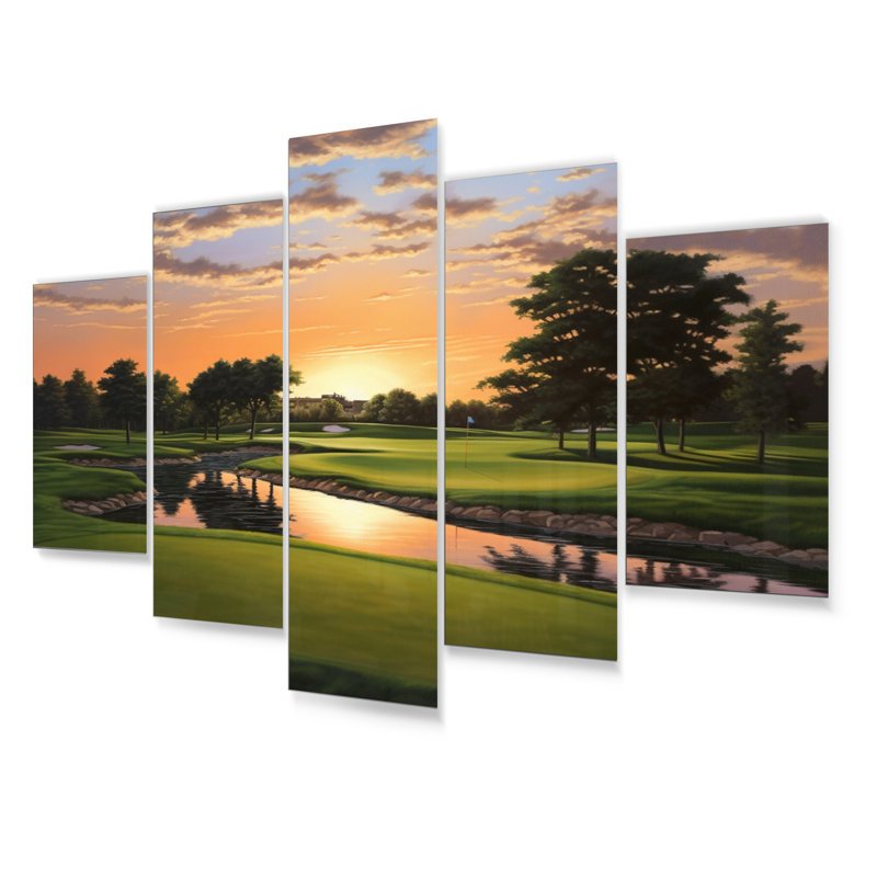 Golf Dawn On The Put II - Sports, reproduction d'art en métal