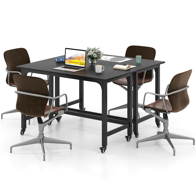 Ensemble de bureau d'ordinateur 4 pièces, Noir, noir, noir, noir