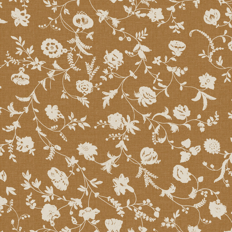 Tête de lit tapissier Knipe, Double, Floral Robina ocre