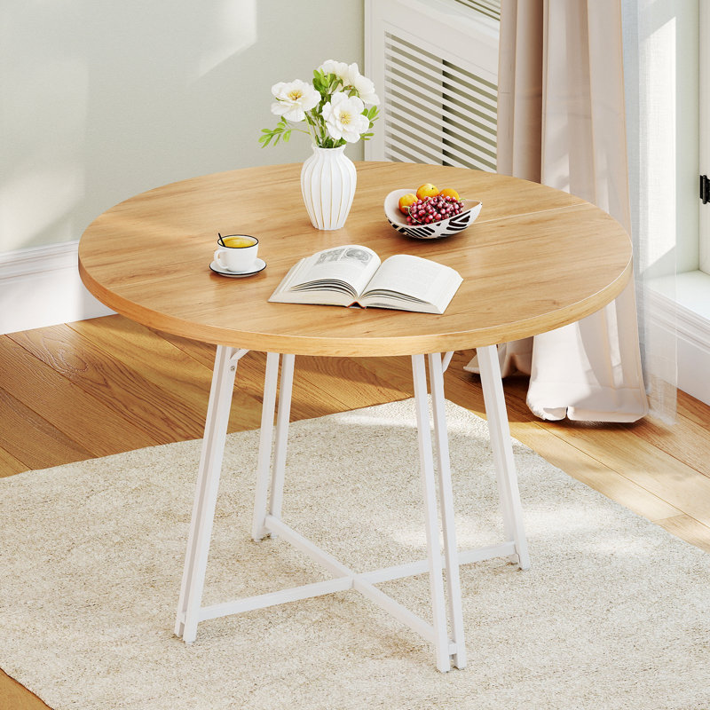 Table de salle à manger Gymax de 119 cm (47 po) avec 8 pieds de support en métal et piètement en croix pour salle à manger