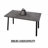 55.12-70.87 Inch Adjustable Extendable Dining Table, Medieval Industrial Style Gray Rectangular MDF Table With Black Metal Legs For Home Kitchen