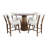 Traiden Mid-Century Modern Pedestal 5 Piece Counter Dining Set - Walnut-101167009