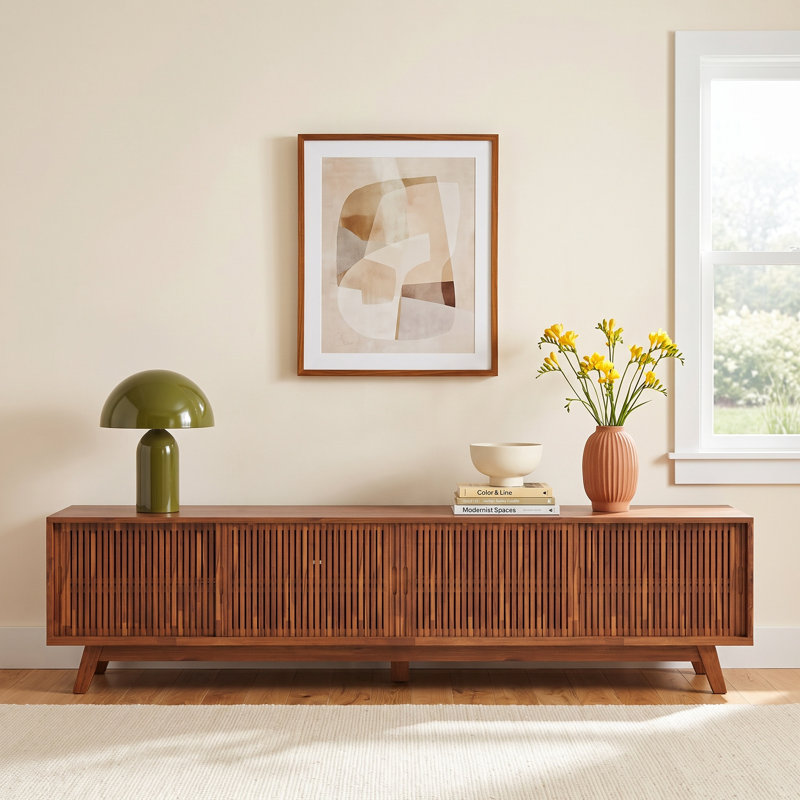 Burton TV Stand for TVs up to 88", Brown