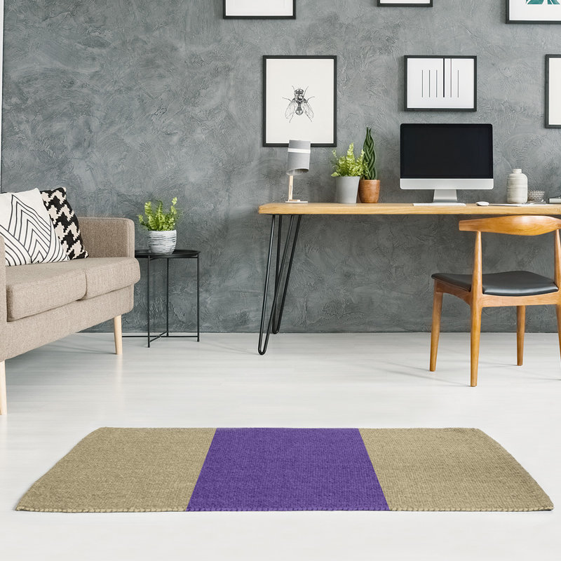 Tapis mauve/gris, Rectangle 5 pi x 7 pi