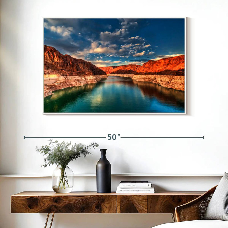 Hoover Dam, Lakeside Mountain, Cadre flottant blanc, 40 po x 27 po