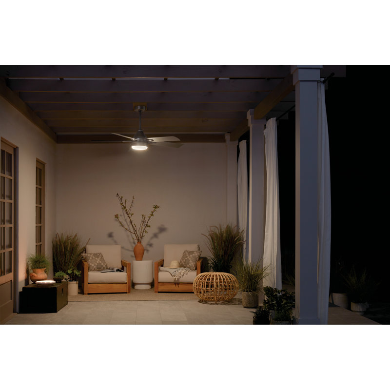 52'' Ceiling Fan with LED Lights, Brushed Nickel
