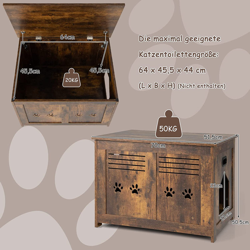 Enclosed Litter Box Housing