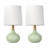 14" Modern Green Ceramic Small Table Lamp with Pre-Assembled Shade-128308816