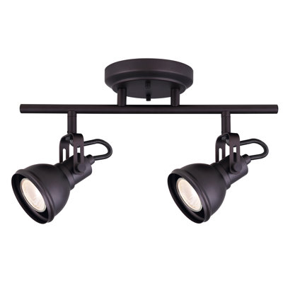 Fedler 14'' 2 -Light Fixed Track Track Kit with Dimmable and Adjustable Head