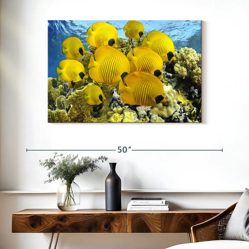 Crowle - poisson jaune, H 26 po x l 39 po