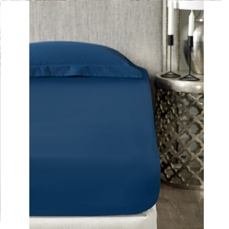 Royal Sateen Fitted Sheet, Full Fitted Sheet, Blue