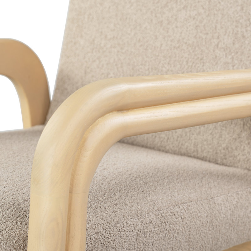 Fauteuil Elara, Brun clair, Naturel