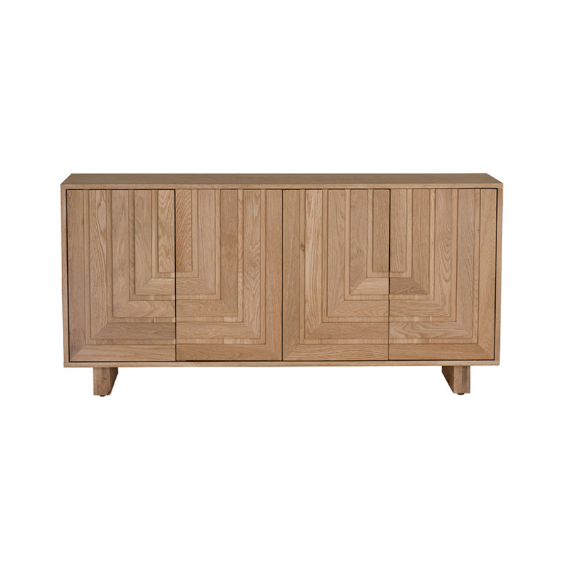 Sumi Elegance 68'' White Oak Geometric Sideboard