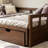 Extending Daybed with Trundle, Wooden Daybed-1661865575