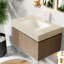 Meuble-lavabo et lavabo flottant moderne en céramique et en pierre, idéal pour les petites salles de bain