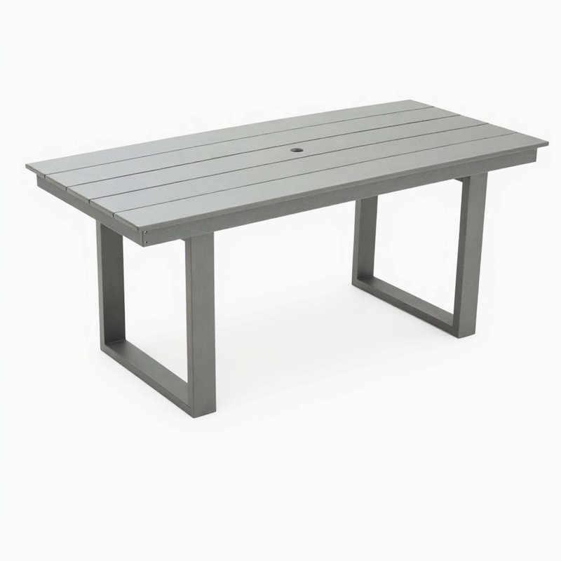 Table de salle à manger et de réunion extérieure grise