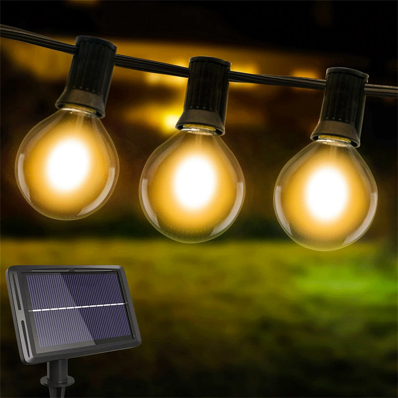 Alsie 920cm Solar Powered 27 - Bulb Festoon Lights String Light