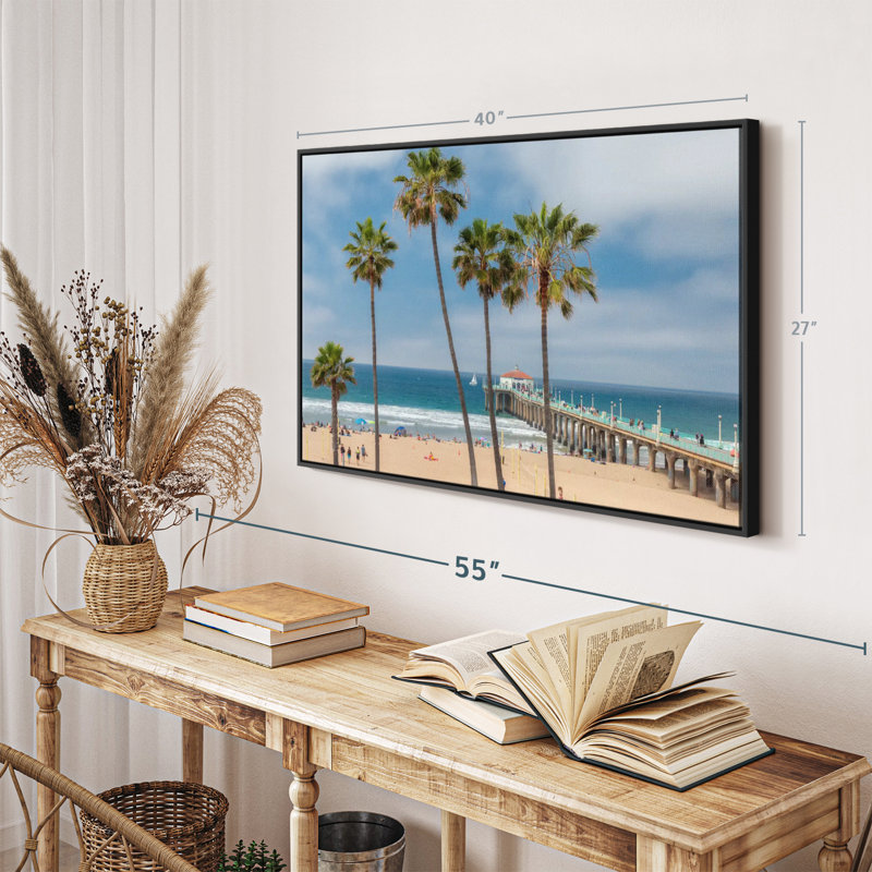 Plage «Summer In Manhattan Beach Wall Art», H 27 po x l 40 po