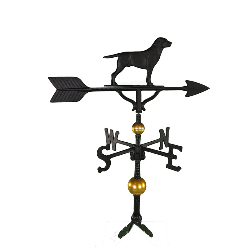 Deluxe Lab Dog Weathervane, Black
