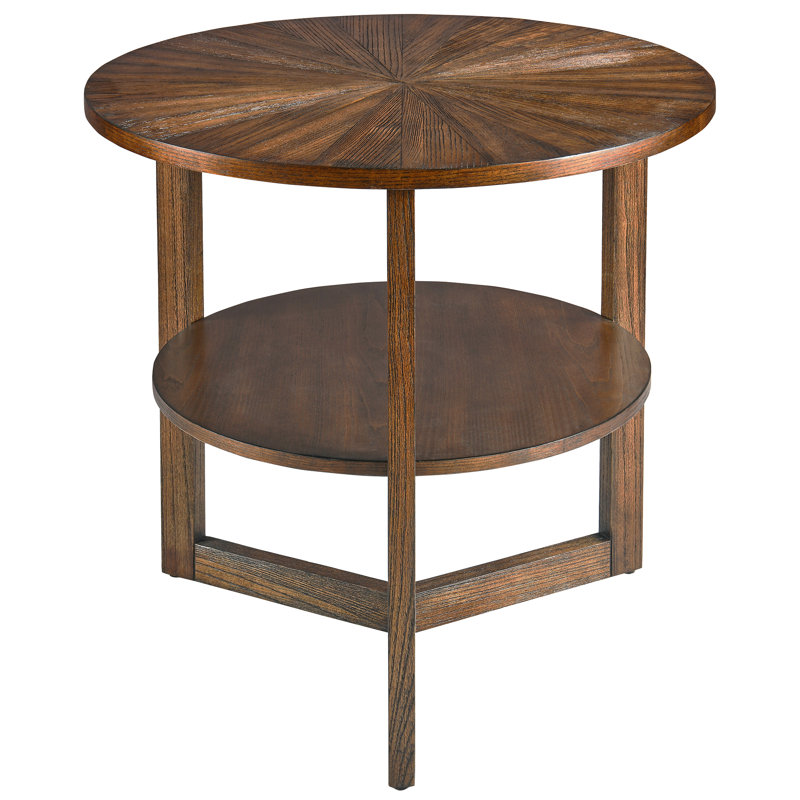 Freyha End Table, Brown, 24" H x 25.2" W x 25.2" D