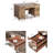  2-piece modern farmhouse office set - Rustic Oak