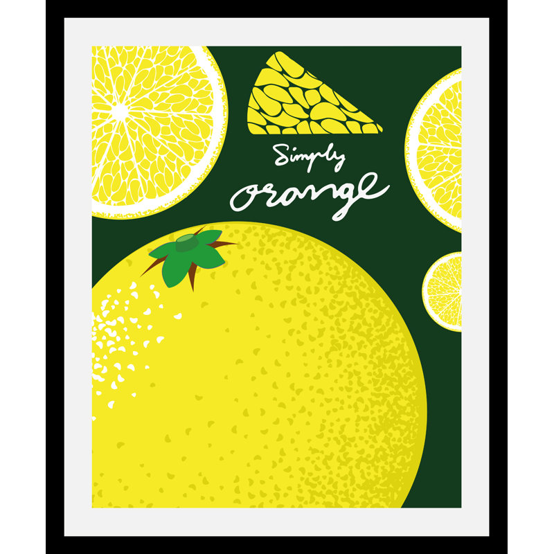 Simple Orange - Single Picture Frame Print, 70cm H x 50cm W