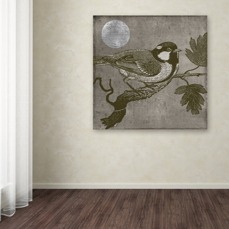«Moon Bird» par Jadaya, impression sur toile tendue, H 14 po x l 14 po x P 2 po