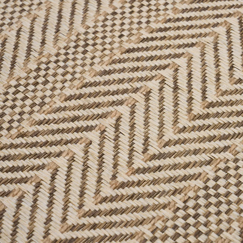 Zig Zag Paperweave Wallpaper, Flax
