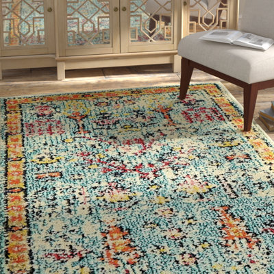 Ector Washable Abstract Indoor Rug