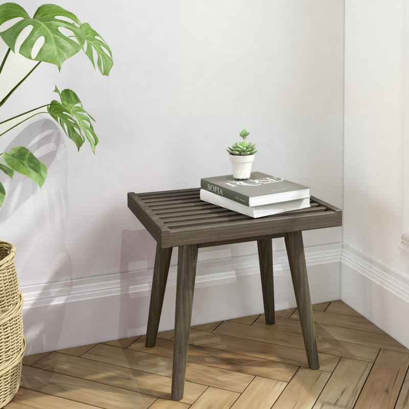 Eilish Solid Wood End Table, Clay