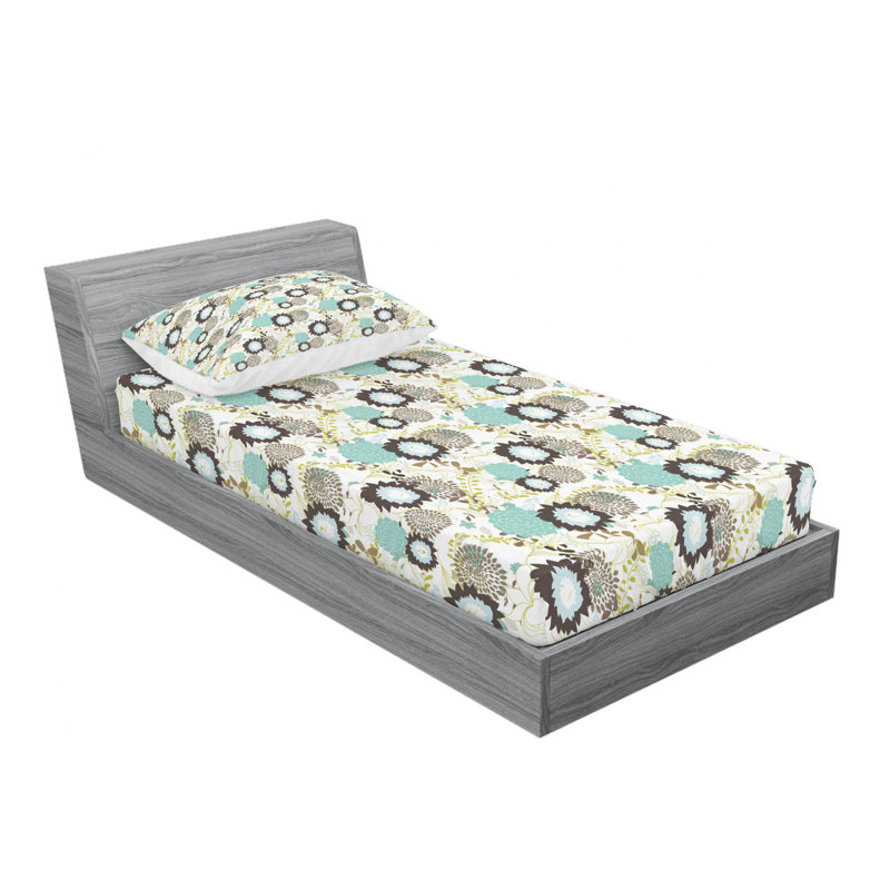 Ensemble de draps Dandelions, Ensemble de draps pour lit simple avec drap-housse