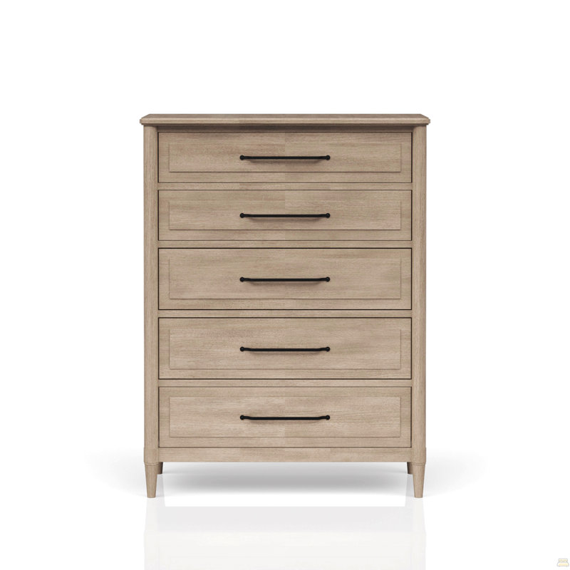 Commode 5 tiroirs finition sable