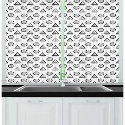 Black/White Kitchen Curtain