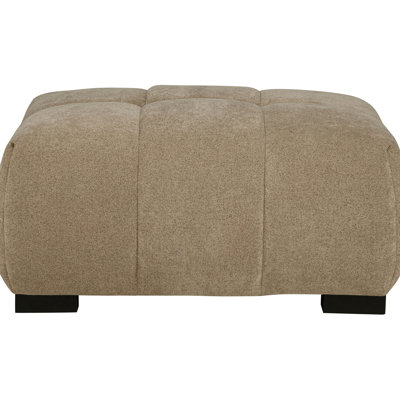 Chameau - Rectangle rembourré avec capitonnage surdimensionné, rembourrage en cascade pour une assise rembourrée de confort, finition rectangulaire lisse, capitonnage et touche élégante
