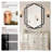Hexagonal Wall Mirror Black Bathroom Mirror Metal Frame Wall Mounted Vanity Mirror-515112186
