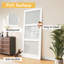 84''H 3-Lite Frosted Glass Sliding Barn Door Solid Manufactured Wood White Primed Paintable Surface Closet Pantry Interior Doors-135825183-135825186