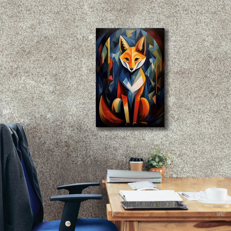 «Epic Graffiti» «The Cubistic Fox» par Andreas Magnusson, art mural sur toile, 18 po x 26 po, H 26 po x l 18 po x P 0,75 po