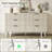6-Drawer Dresser With Wave-Fluted Panels, Modern Boho Storage Cabinet With Solid Frame And Metal Handles, Versatile Organizer For Bedroom, Living Room, Entryway, Hallway & Closet-1418126612