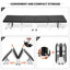 Lit pliant roulant, lit pliant avec matelas en mousse, lit de camp pliable avec housse-92417729