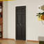 Portes pliantes pliantes noires en bois manufacturé 6 pièces avec quincaillerie-118851901