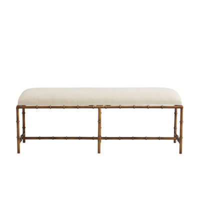 Anubis Linen Blend Upholstered Bench