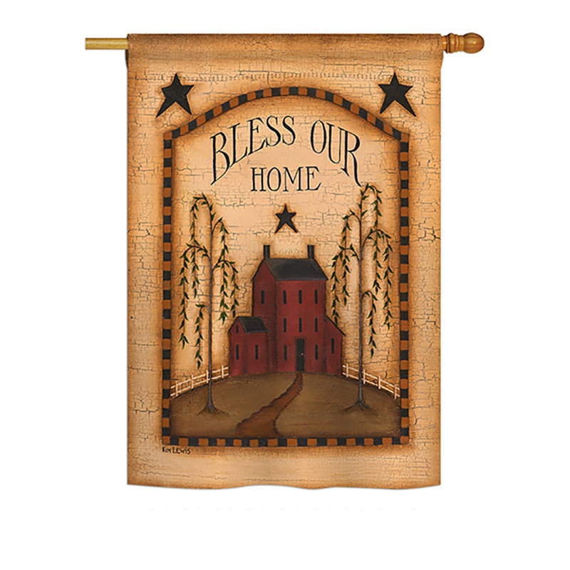 Polyester à 2 côtés 40 x 28 po drapeau maison