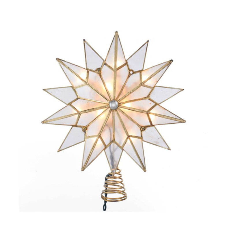 10.5'' Shell / Capiz Not Flowers Lighted Tree Topper