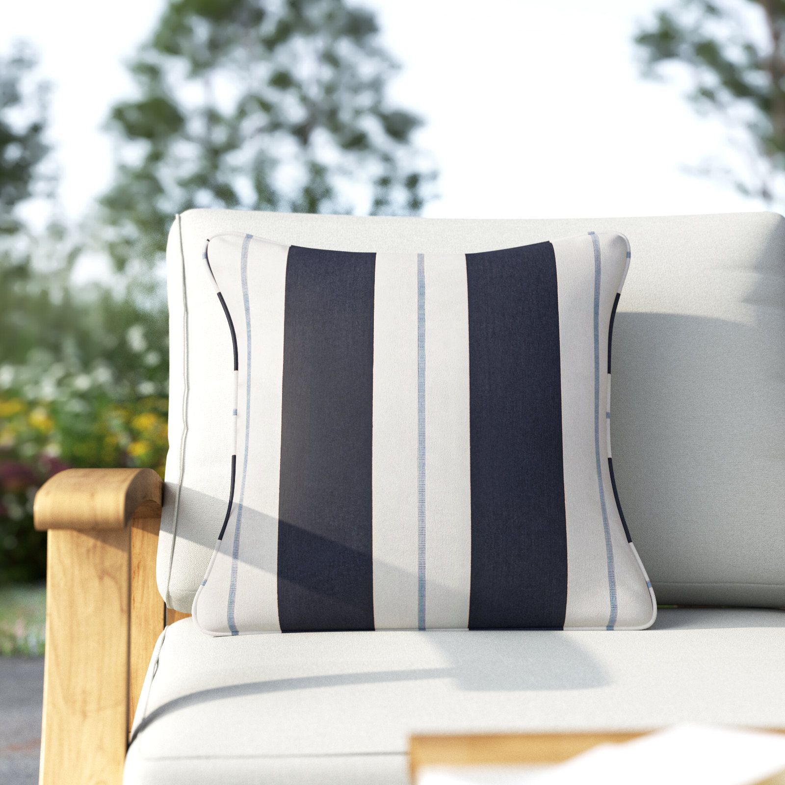 Gazelle Throw Pillow, Blue, 16" x 16"